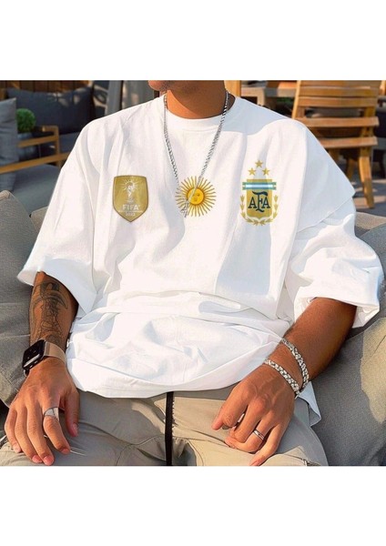 Arjantin Milli Takım Tasarım Baskılı Özel Unisex Tshirt fiyatları