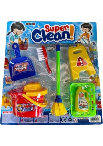 Çocuklar Için Oyuncak Temizlik Oyun Seti 7 Parça