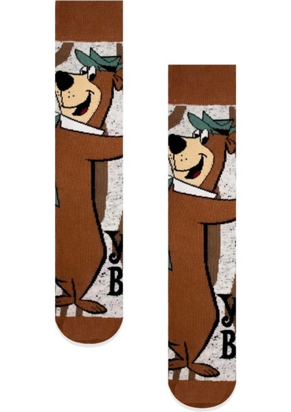 Ayı Yogi Desenli Unisex Çorap