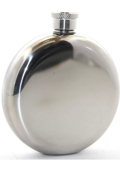 Paslanmaz Çelik Yuvarlak 5 Oz Tekli Matara ALK2676