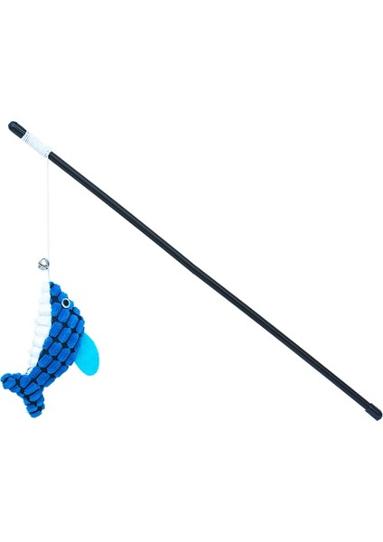 Kedi Otlu Peluş Balık Kedi Oltası 45 cm