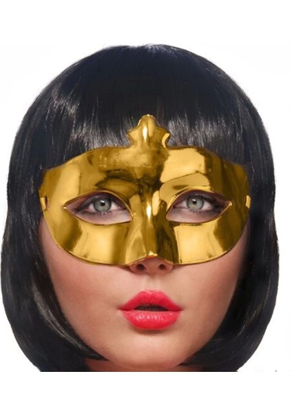 Altın Renk Kostüm Partisi Ekstra Parlak Balo Maskesi 15 x 10 cm fiyatları