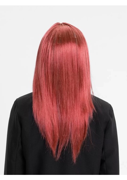 Kızıl Renk Düz Kesim Uzun Parti Peruğu Takma Saç fiyatları