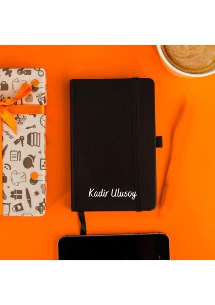 Kişiye Özel Deri Not Defteri ve Sevimli Kedi Çidarlı Cam Bardak Hediye Seti fiyatları