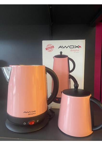 Awox Pembe Demplus Çelik Çay Makinesi