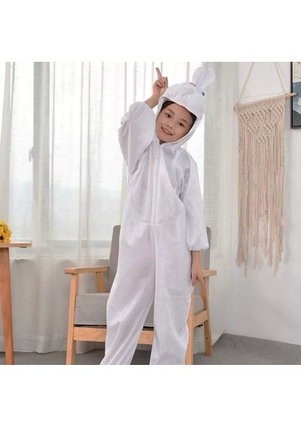 Çocuk Tavşan Kostümü Beyaz Renk 3-5 Yaş 100 cm fiyatları