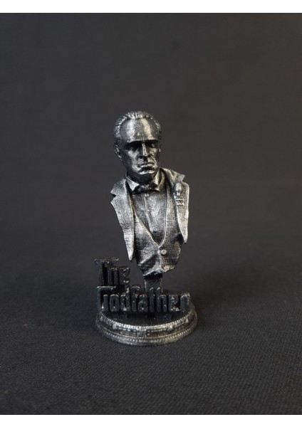 Godfather Büst Gümüş Eskitme Efsane Detaylar 9 cm