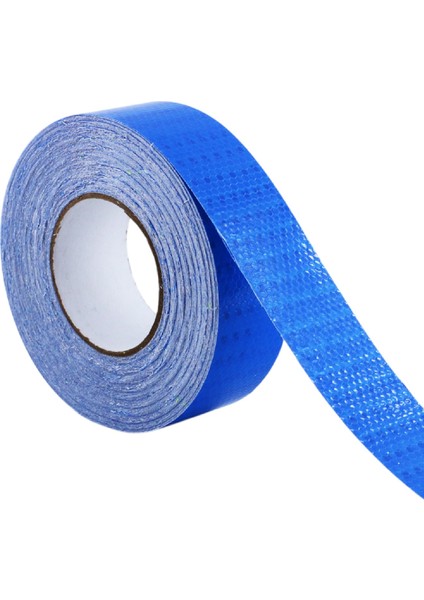 Yapışkanlı 50 Metre Mavi Renk Şerit Bant Parlayan Reflektörlü En 5 cm Onaysız Reflektif Ikaz Bandı