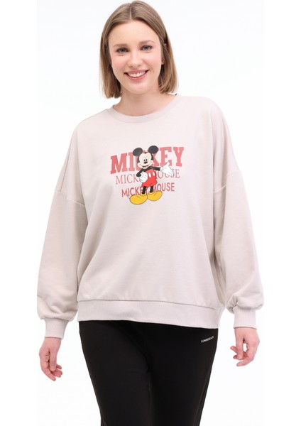 Wl May 16GFL546 3pr Bej Kadın Sweatshirt