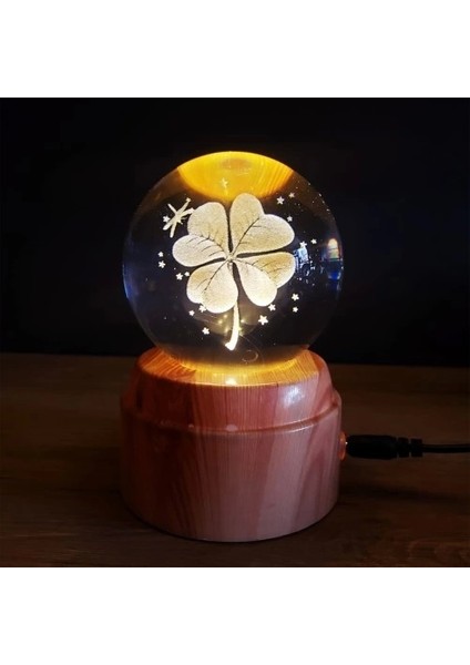 Dekoratif Usb'li Yonca Tasarımlı Dönen Cam Küre modelleri