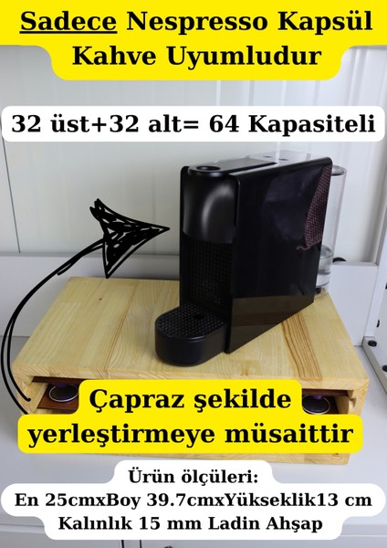 Nespresso Kapsül Kahve Standı 64 Kapasiteli
