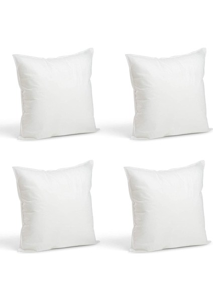 4 Lü Kare Boncuk Elyaf Dolgulu Iç Yastık