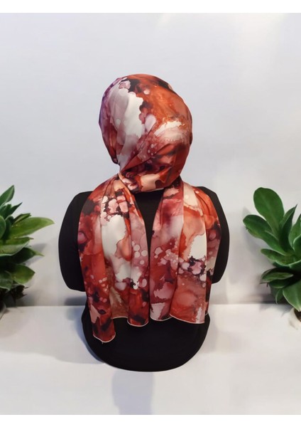 Ebruli Desen Kırmızı/pembe Şal fiyatları