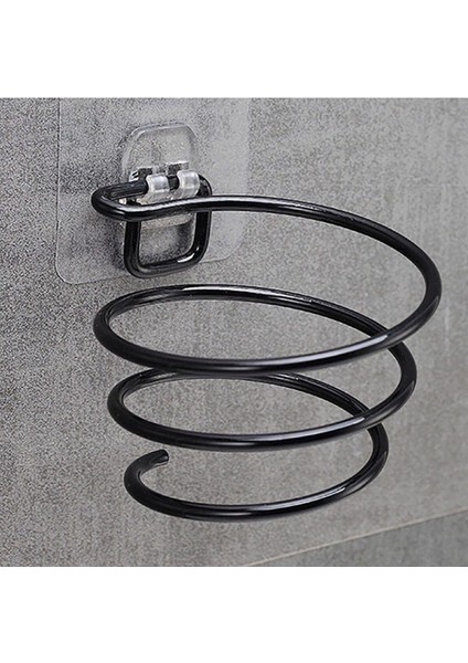 Shpwav Yapışkanlı Siyah Fön Makinesi Askısı Saç Kurutma Makinesi Tutacağı Yapışkanlı Gex