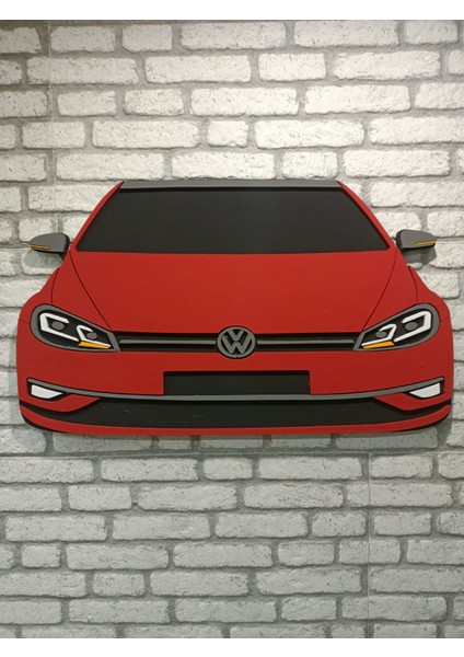 Volkswagen Araba Duvar Süsü Strafor Tablo Duvar Aksesuarı Strafor Tablo