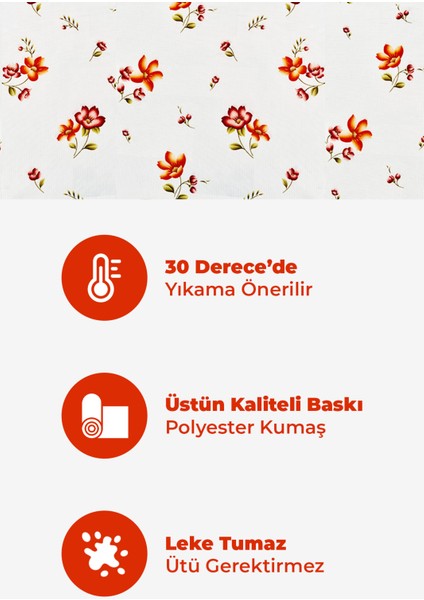 Baskılı Yıkanabilir Masa Örtüsü Mutfak Bahçe Piknik Masa Örtüsü (140 x 140, 140 x 200)