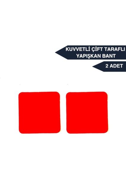 Çok Amaçlı Çift Taraflı Kare Bant 2 Adet