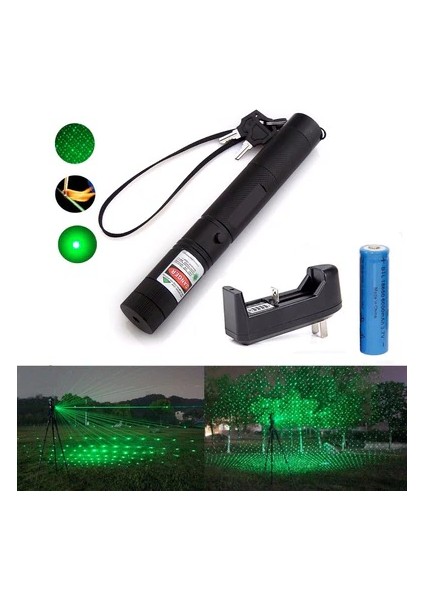 Şarjlı Yeşil Lazer Pointer 100 Mw (4490)