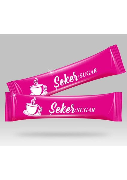 Stick Şeker Özel Üretim Desenli Tasarım E (Pembe Beyaz) x 100'lü