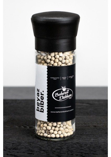 Beyaz Biber Tane 50 gr (Değirmen Kapak)
