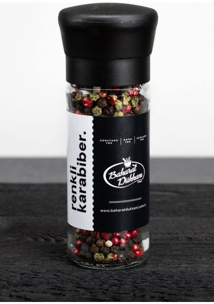 Renkli Karabiber 50 gr (Değirmen Kapak)