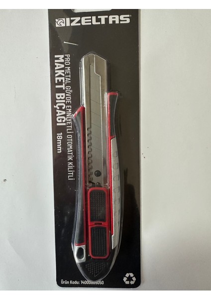 Maket Bıçağı 18 mm Pro Izeltaş çelik