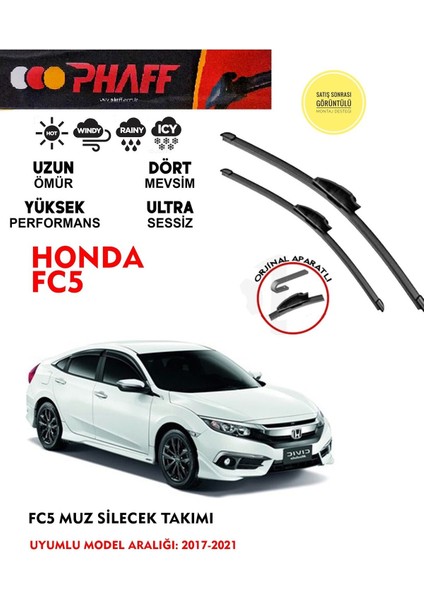 Honda Civic Fc5 Muz Silecek Takımı 2017-2021 Arası Araca Özel Aparat