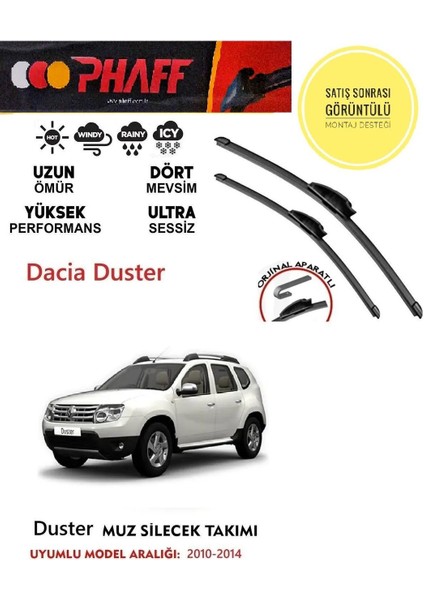 Dacia Duster 2010-2014 Arası Muz Silecek . Araca Özel Aparat fiyatları