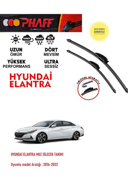Hyundai Elantra Muz Silecek Takımı Araca Özel Aparat (2016-2023) Arası