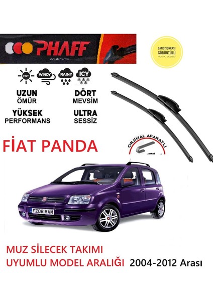 Fiat Panda 2004-2012 Arası Muz Silecek Takımı Araca Özel . Aparat