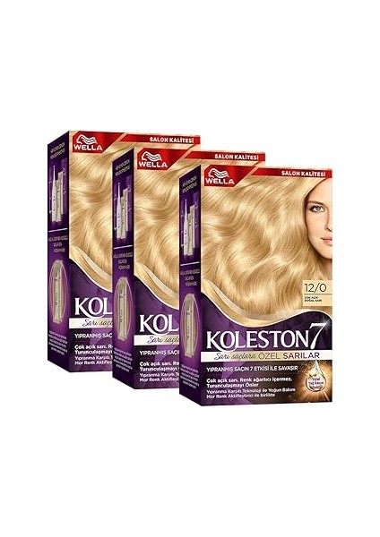 W Koleston Supreme Kit 12/0 Çok Açık Doğal Sarı X3'lü Set