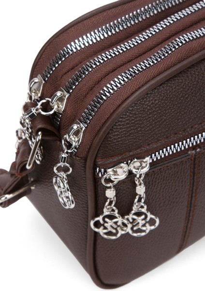 Kadın Acı Kahve Günlük Çapraz Askılı Dört Bölmeli Omuz Çantası indirimleri