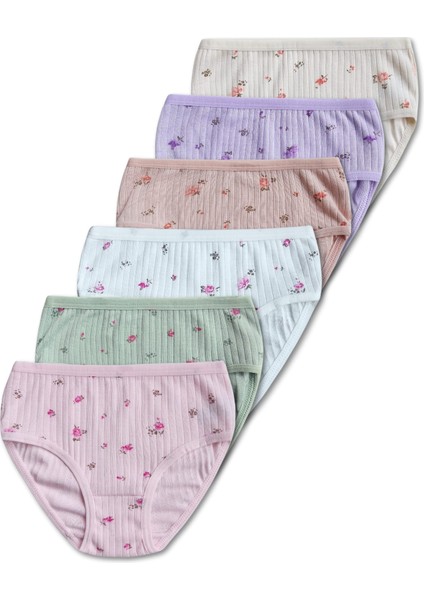 %100 Pamuklu Kız Çocuk 6lı Slip Külot Seti – Yumuşak, Rahat ve Nefes Alabilir Iç Çamaşırı