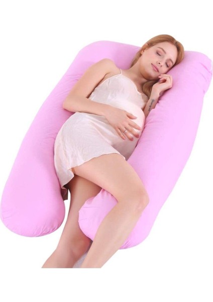 5 Bölge Tam Destekli Hamile Yastığı Pembe