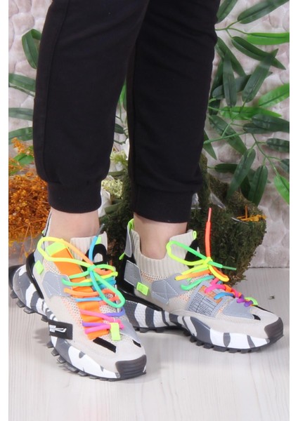 Gj Elanur Rahat Kalın Taban Özel Tasarım Sneaker Kadın Spor Ayakkabı fiyatları