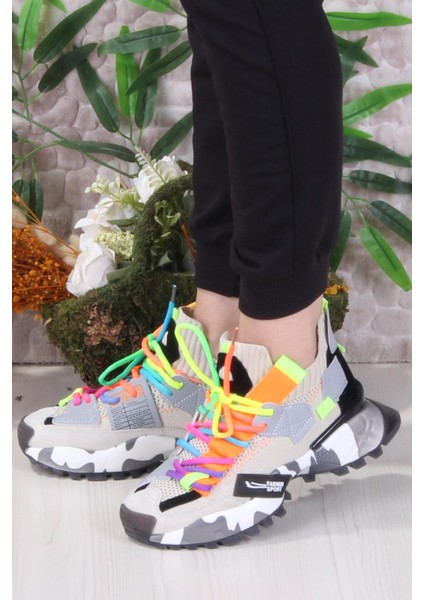 Gj Elanur Rahat Kalın Taban Özel Tasarım Sneaker Kadın Spor Ayakkabı modelleri