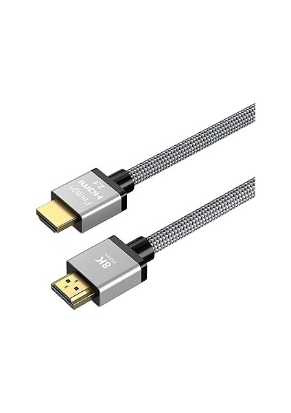 Ultra Sertifikalı HDMI 2.1 Kablo - 8k 60Hz, 4K 120Hz, 4K 60Hz, Earc, Hdr, D-Hdr, Hdcp2.2, Do