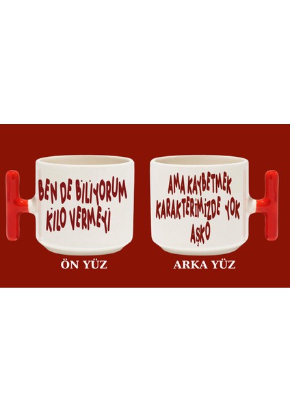 Latte Fincanı T Kulp Kırmızı