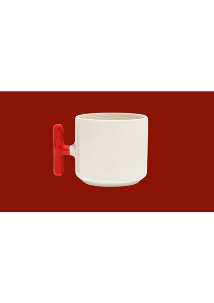 Latte Fincanı T Kulp Kırmızı