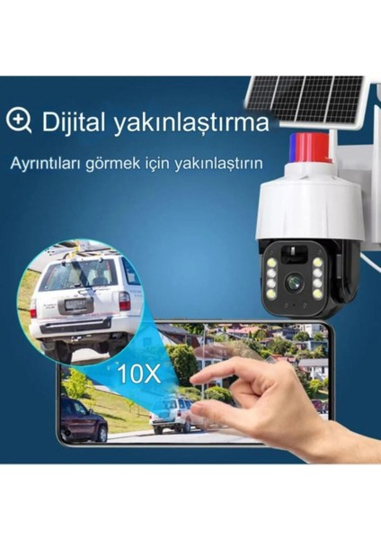 CMR46 Güneş Panelli Sim Kart ile Çalışan 4g+ Wi-Fi 5mp Outdoor Dış Mekan Güvenlik Kamerası modelleri