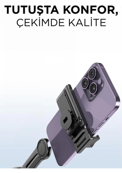 Profesyonel Gimbal 360° Yüz Takip Telefon Sabitleyici Tutucu Video Canlı Yayın Akıllı Tripod P03