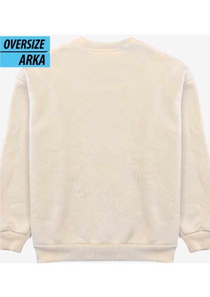 Can Dostum: Pati ve Ben! Oversize Sweatshirt Bej