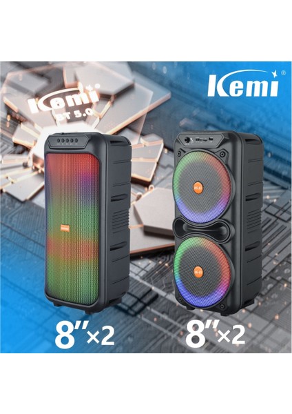 PL-4544 Bt/sd/aux Girişli Işıklı Bluetooth Speaker (CA-8801)