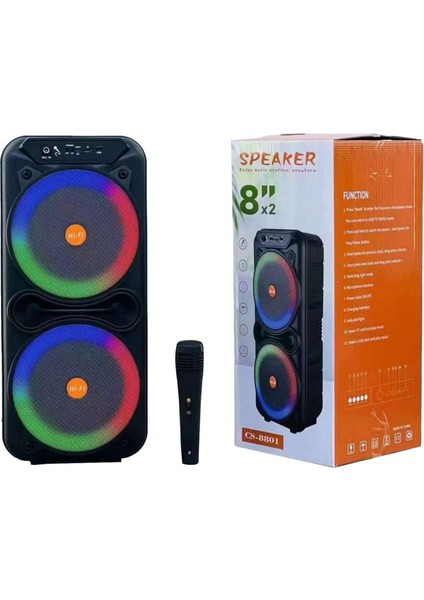 PL-4544 Bt/sd/aux Girişli Işıklı Bluetooth Speaker (CA-8801)