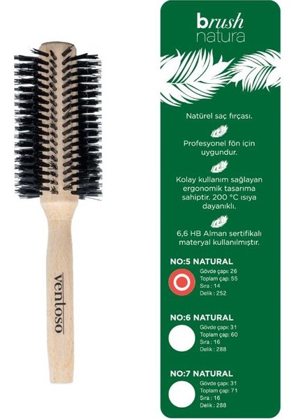 V5 SILEX5000 2500 W Profesyonel Fön Makinesi Siyah Ahşap Fön Fırçalı fırsatları