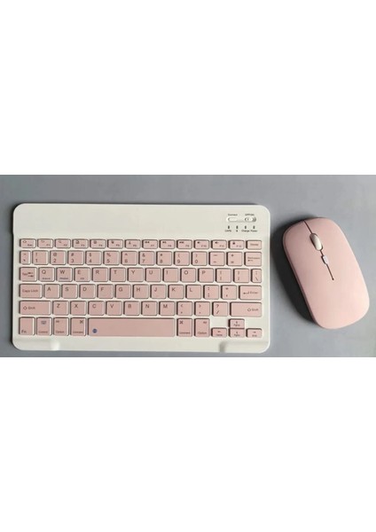 iPad 10.9 2022 10.Nesil Uyumlu Klavye Mouse Set + Kalem Bölmeli Standi Tablet Kılıfı