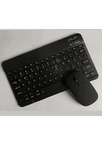 iPad 10.9 2022 10.Nesil Uyumlu Klavye Mouse Set + Kalem Bölmeli Standi Tablet Kılıfı