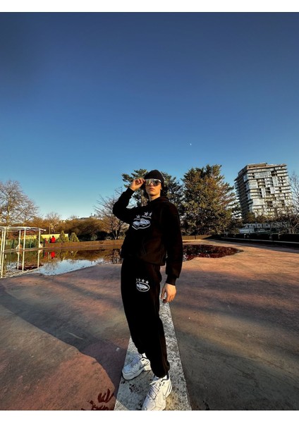 Corteiz Yıldız Baskılı Unisex Hoodie Siyah Takım Sokak Giyim Tarzı fiyatları