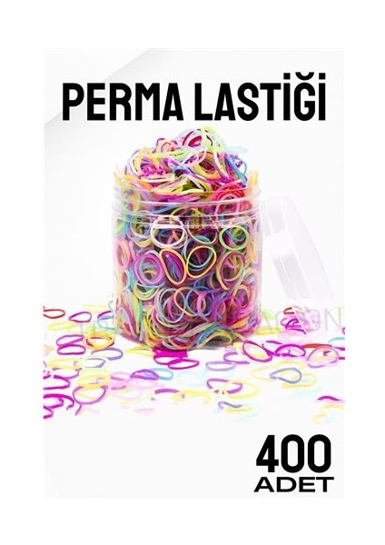 Perma Lastiği İnce 400 Adet Renkli