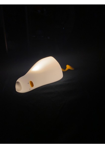 LED Işıklı Silikon Ördek Yumuşak Dokulu USB Şarjlı Renk Değiştiren Başucu Gece Lambası